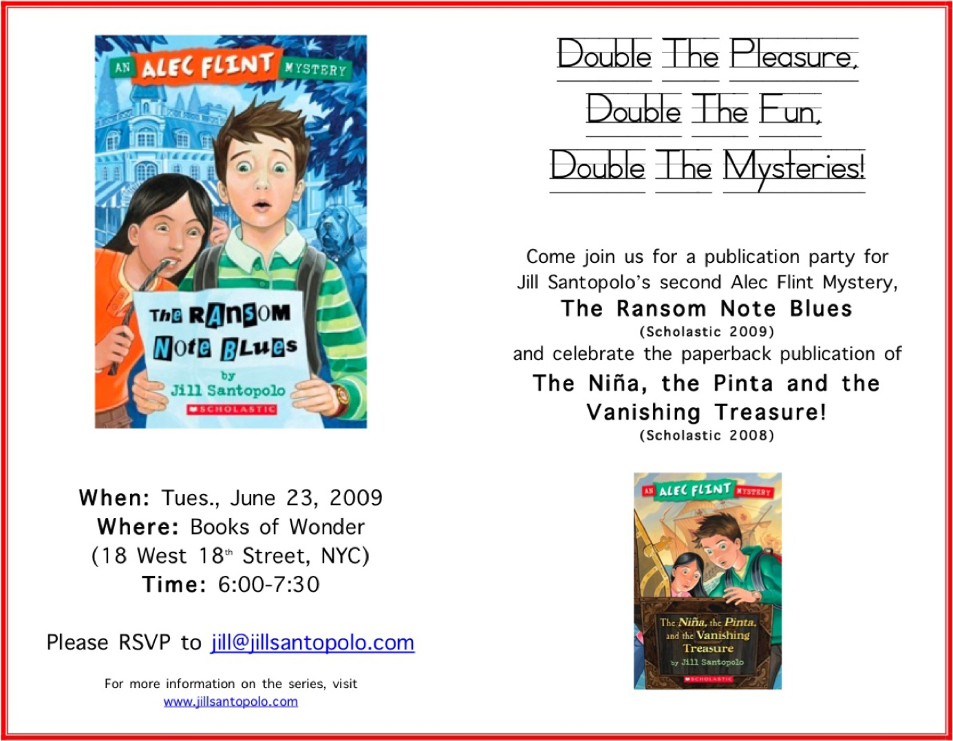 Books of Wonder Publication Party for The Ransom Note Blues