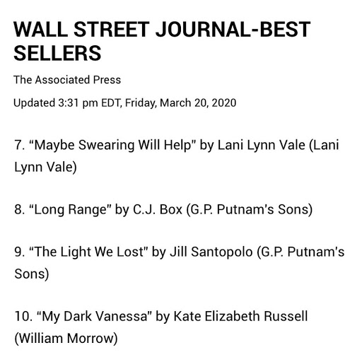Wall Street Journal Best Seller List Jill Santopolo